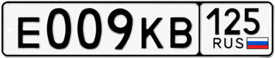 Красивый номер на авто Е009КВ 125