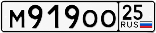 Красивый номер на авто М919ОО 25